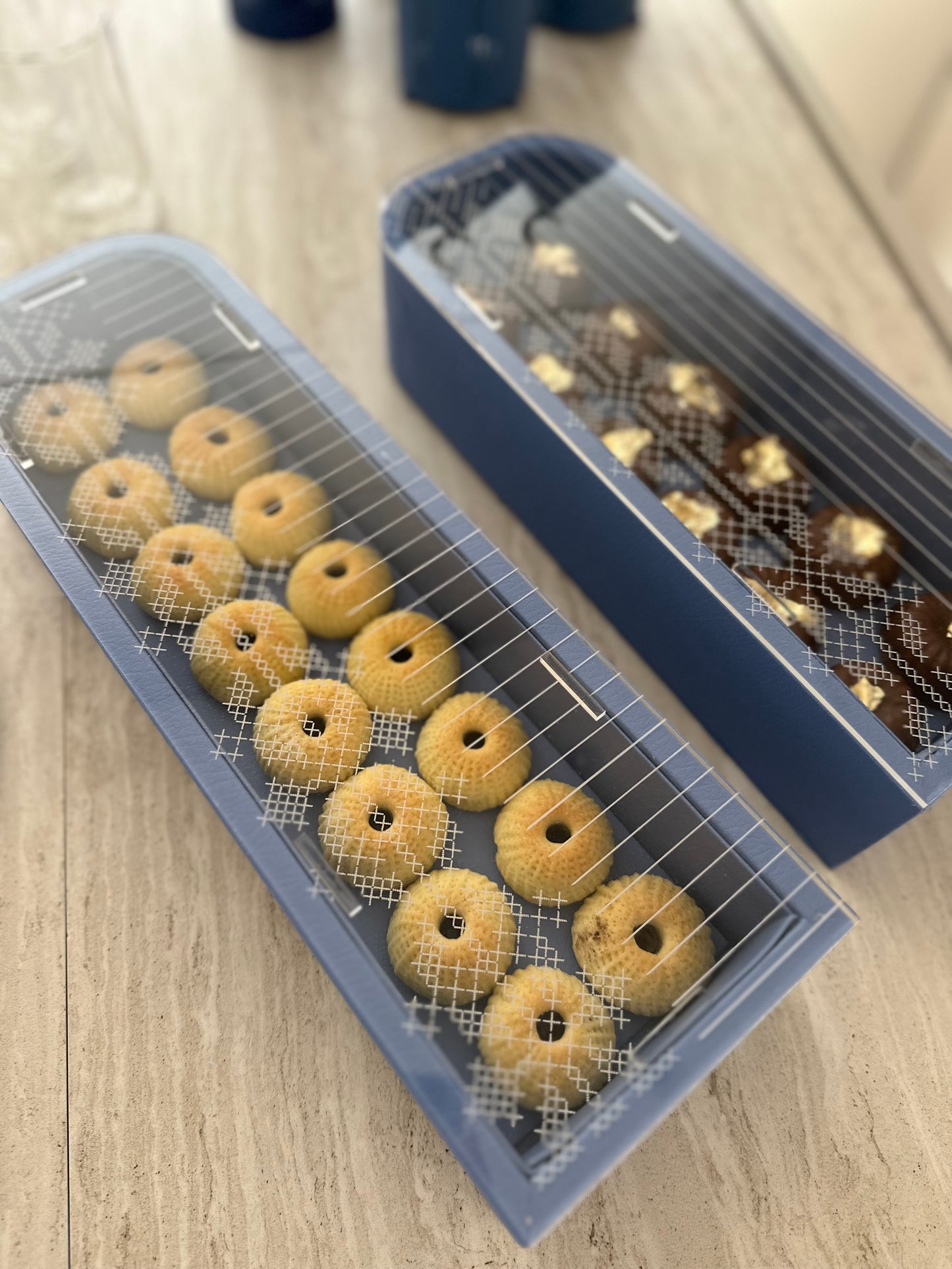 Tiraz Leather Arched  Boxes (Blue)